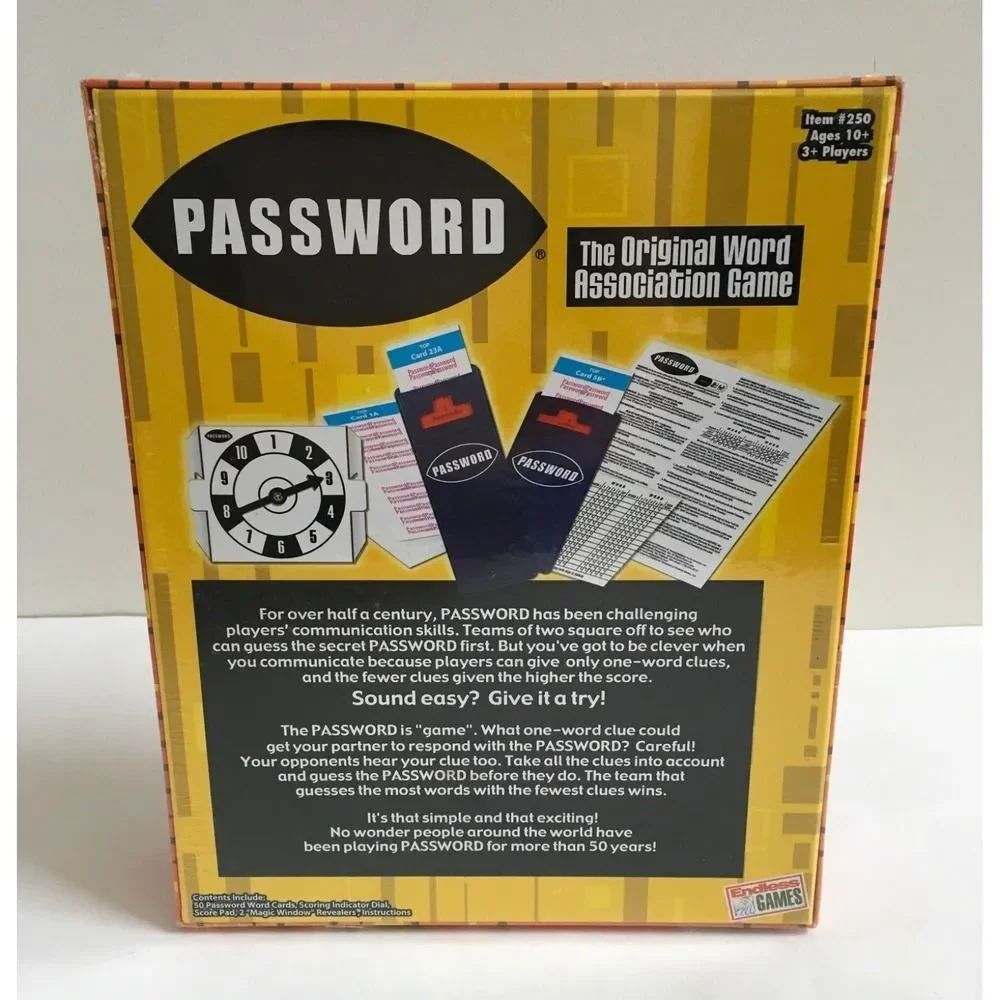 New - Endless Games Password - The Original Word Association Game - Ages 10+